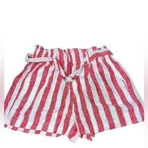 Fun red and white stripped shorts!
